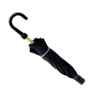 HEMOTON Dollhouse Umbrella Mini Umbrella Miniatures Miniature Toys Umbrellas Tiny House Rain Umbrella Mini Rain Umbrella Pretend Play Accessories Mini Furniture Wood Black