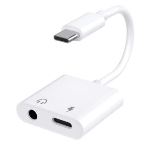 USB C to 3.5mm Jack Adapter with 60W Fast Charging