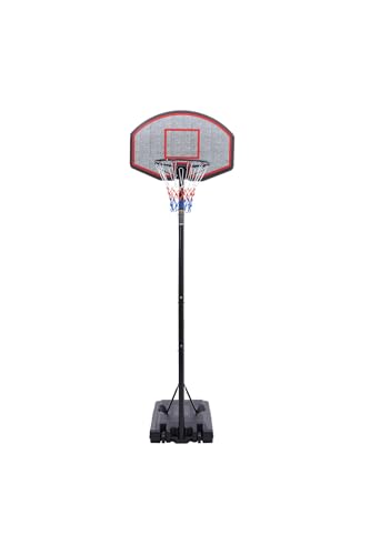 Qivange Basketball Hoop Height Adjustable Basketball Hoop Outdoor Portable Kids Basketball Hoop and Stand with Basketball Net