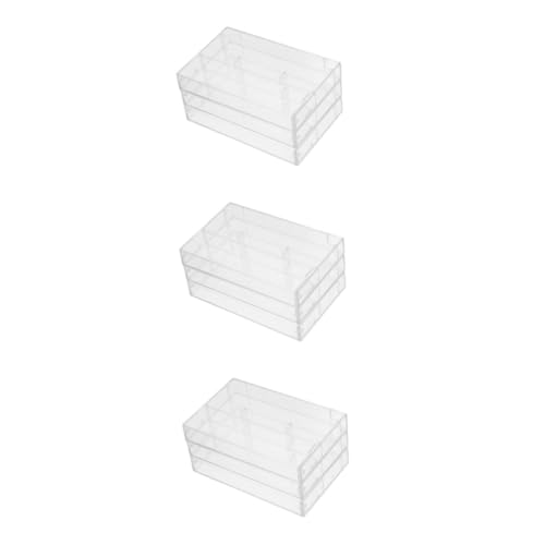 jojofuny 1set Tape Cassette Tape Magnetic Tape Cassette Storage Case Empty Cassette Case Recording Cassette Organizer Cassette Holder Recording Cassette Case Transparent Abs 3pcs