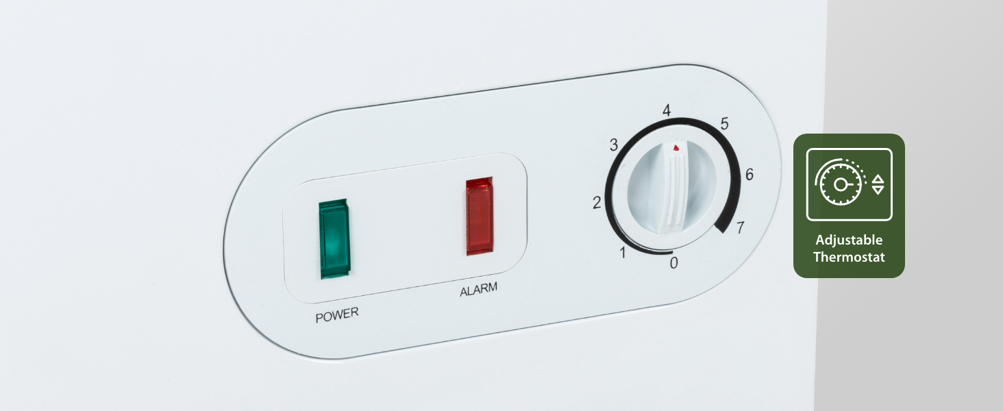 Willow WCF60W Freestanding 51L Chest Freezer with adjustable thermostat