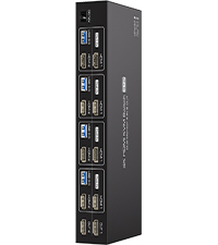 HDMI kvm switch 4 pc 2 monitor 4k