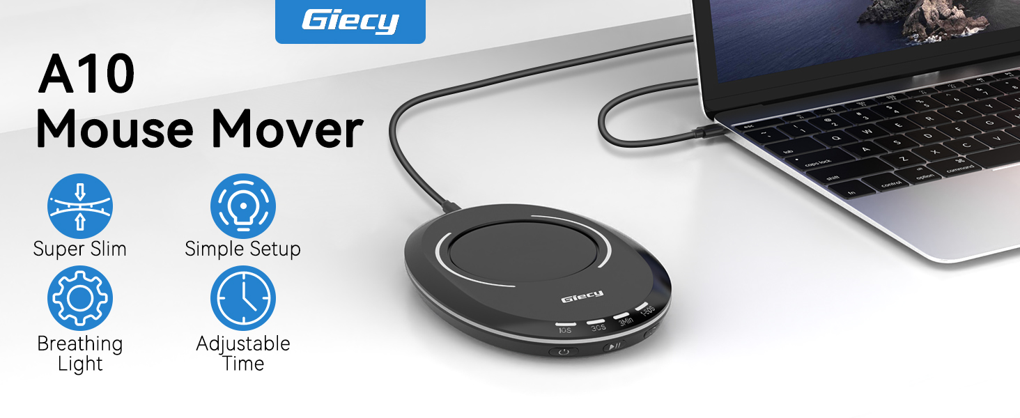 Ultra-Slim Jiggler Mouse with Adjustable Interval Timer