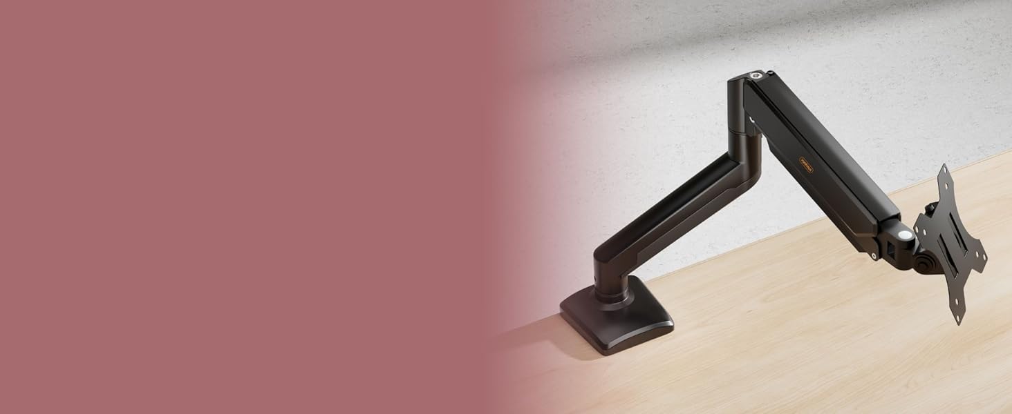 Single Gas Powered Monitor Arm