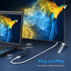1080P high resolution DP to HDMI video converter cable adapter