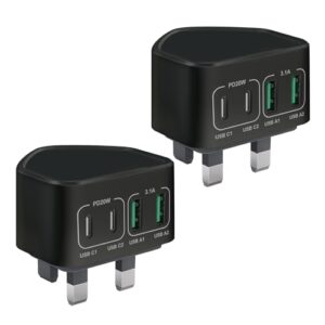 2-Pack USB C Plug Fast Charge