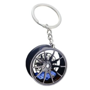 Wheel Hub Car Keychain | Auto Part Model Metal Keyring | Car Wheel Hub Shape Keychain