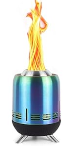 Portable Table Top Fire Pit, Tabletop Smokeless Fire Pit, Low Smoke Burning Mini Outdoor Stove Fi...