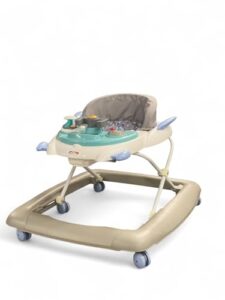 RYDR Baby Walker Rocker Bouncer First Steps Push Along Activity Music Ride Car Space (Beige)
