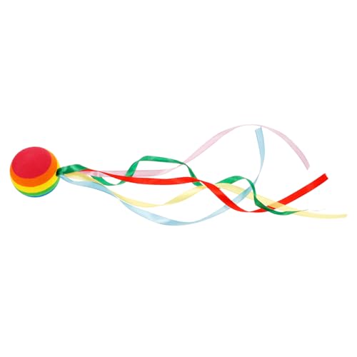 FELTECHELECTR Car Antenna Topper Decoration Universal Vehicle Antenna Rainbow Ball with Ribbon Cute Car Accessory for Trucks SUVs and Cars