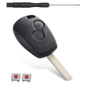 Kesiku Vauxhall Vivaro Key Fob Replacement for RenaulT Trafic Clio Kangoo Twingo Master Modus Dacia Logan Sandero Vivaro Movano Remote Car Key Cover Case