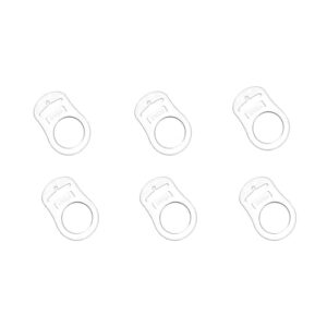 Silicone Baby Dummy Adapter - 6pcs Transparent Dummy Clip Adapter