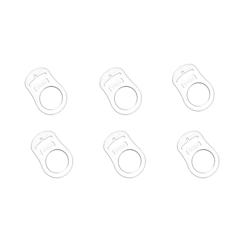 Silicone Baby Dummy Adapter - 6pcs Transparent Dummy Clip Adapter