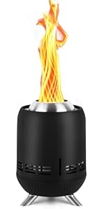 Portable Table Top Fire Pit, Tabletop Smokeless Fire Pit, Low Smoke Burning Mini Outdoor Stove Fi...