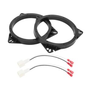 INFINAUTO Speaker Spacer Ring Tweeter Speaker Spacer Adapter Front Rear for 6.5" for Renault Trafic 2015-onwards ABS Black Waterproof