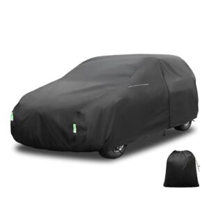 X AUTOHAUX SUV Car Cover Fit for SUV Length 182"-190" Car Cover Waterproof All Weather with Mirror Pockets for Sun Rain Snow Dust UV Protectio