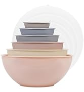 BoxedHome Mixing Bowl Set with Lid, Mixing Bowls, 12-Pack Mixing Bowl Set, Plastic Salad Bowl Non...