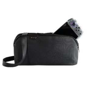 CRKD Gear Bag Protective Carry Case - Gaming Bag Compatible with Nitro Deck/Steam Deck/PlayStation Portal/Nintendo Switch Accessories - Charcoal Black