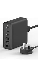 USB C Charger Plug, 6-Port USB C Charging Station, 100W USB and USB C MultiPort Charger, PPS+PD+Q...