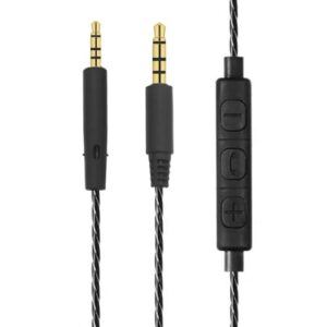 EzSyooAM Replacement Audio Cable 3.5mm to 2.5mm Stereo Jack Cord for Bose Headphones Compatible with Bose 700 Quietcomfort QC25 QC35 QC35II QC45 with In-line Mic & Volume Control