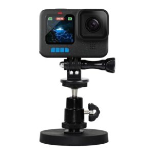Magnetic Camera Mount with 360°Ball Head Compatible with GoPro Hero 13 12 11/DJI Osmo Action 4/5 Pro/AKASO/Insta360 Action Camera