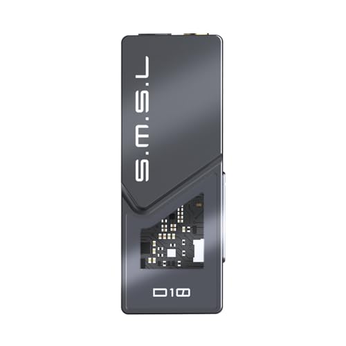 S.M.S.L D10 Headphone Amplifier USB Potrable Dac with 3.5mm & 4.4mm Balacnced Dual Mini Audio Amp Outputs Support 500mw 16ΩDSD256 PCM 32bit/384khz Hi-Res Earphone Amp