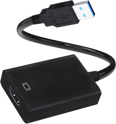 Panera USB to HDMI Adapter Converter Cable for Multi Monitor USB 3.0/2.0 to HDMI Converter 1080P HD with Audio Output for PC/Laptop/Projector/Monitor/HDTV Compatible with Windows XP/8/10/11