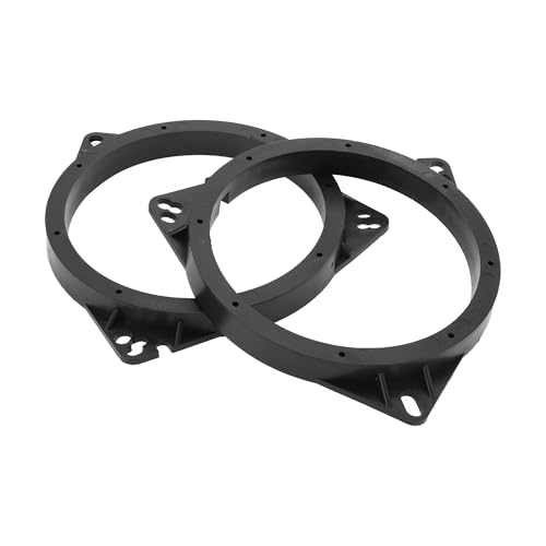 INFINAUTO Speaker Spacer Ring Tweeter Speaker Spacer Adapter Rear for 6.5" for Vauxhall Corsa D 2006-2014 ABS Black Waterproof