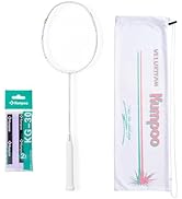 KUMPOO Badminton Racket Professional, Carbon Fiber Badminton Racket Set with Grip&Bag, Pro Badmin...