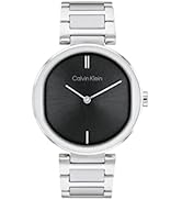 Calvin Klein Analogue Quartz Watch for Women Twisted Bezel Collection with Stainless Steel Mesh o...
