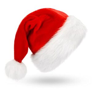 BOSONER Santa Hat Christmas Hats Adult: Xmas Hat Holiday for Adults
