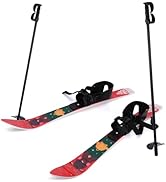 Mitoydoe Kid Beginner Snow Skis and Poles,Age-Appropriate Ski Equipment Set for Young Children - ...