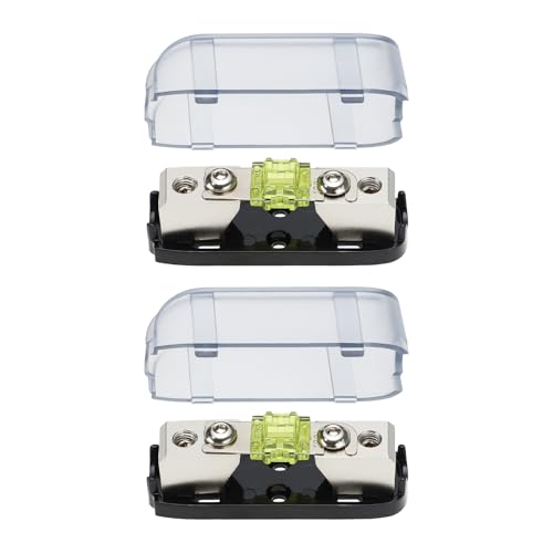 OTOTEC 2pcs Car Audio Mini ANL Power Fuse Holder 23x20mm Plug in Metal Fuse Holder with 100A Fuse for Electronic and Electrical Chargers