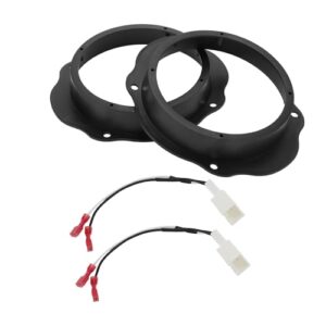 INFINAUTO Speaker Spacer Ring Tweeter Speaker Spacer Adapter Front for 6.5" for FORD FOCUS 2004-2010 ABS Black Waterproof