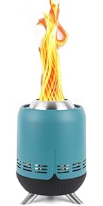 Portable Table Top Fire Pit, Tabletop Smokeless Fire Pit, Low Smoke Burning Mini Outdoor Stove Fi...
