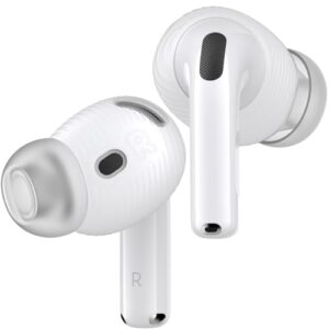 Gcioii 3 Pairs Ear Tips for AirPods 4 Noise Cancelling Earbuds Cover [Added Storage Pouch] Anti-Slip Accessories Compatible with Apple AirPods 4th Generation (Translucent)
