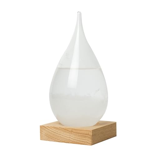 InGenious Teardrop Storm Glass on Stand Ornamental Weather Forecast Baromete
