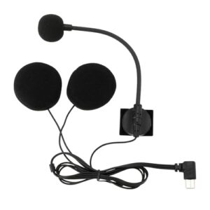 EMSea 1Pc Motorcycle Helmet Bluetooth Intercom Type-C Elbow Dual Speaker Intercom Microphone Compatible with BT-S2 BT-S3 Black