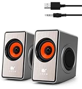 OROW PC Speakers, Mini Computer Speaker for PC with Bass Diaphragm,12W Desktop Speakers, USB Powe...