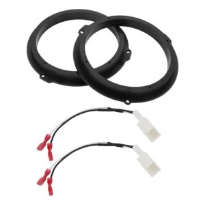 INFINAUTO Speaker Spacer Ring Tweeter Speaker Spacer Adapter Front for 6.5" for FORD TRANSIT CUSTOM 2012 ABS Black Waterproof