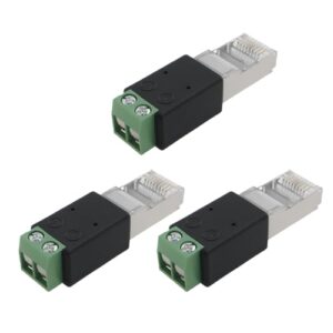 OTOTEC 3PCS RJ45 to RS485 Converter A Connects to PIN4 B Connects to PIN5 44x13x11mm RJ45 Connection Adapter to Achieve Data Transmissio