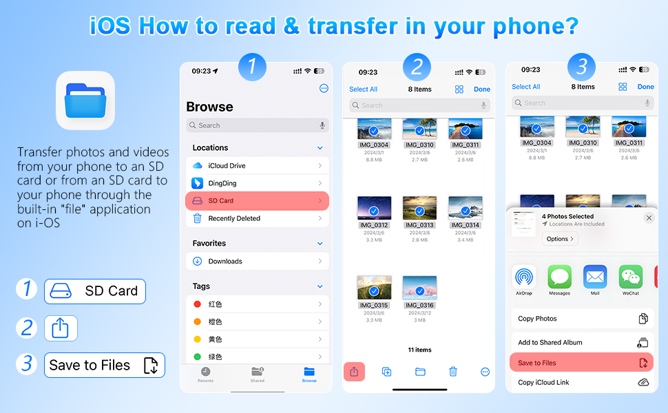 SD Card Reader for iPhone