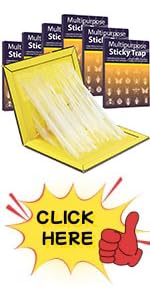Vesmiga Sticky Pad Traps - 6 Pack Pest Sticky Boards Extra Strong Multi-Use Boards Sticky Catcher...