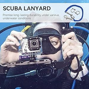 Lanyard for underwater camera housing, carrying strap for camera housing