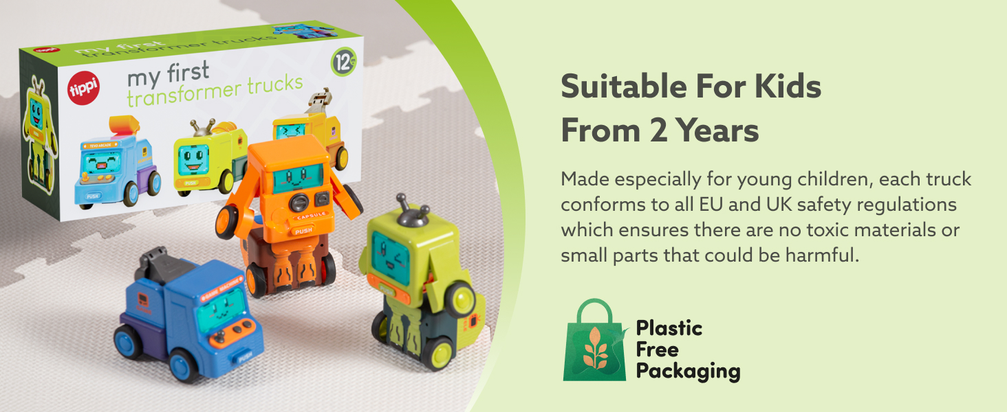 Tippi Truck Robots transformers kids gifts age aged birthday presents Interactive Boy Girl 12 Months