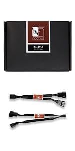 Noctua NA-SYC1, 4 Pin Y-Cables for PC Fans (Black)