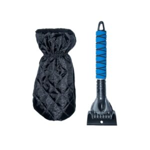 ZOIBV Detachable Ice Scraper for Car Windscreen Window Snow Scraper with Antifreeze Waterproof Glove and Comfortable Foam Handle