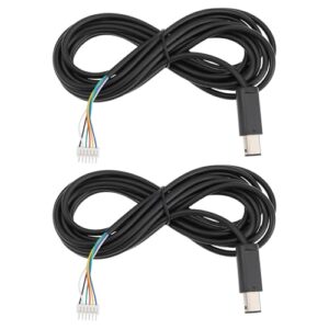 YINETTECH 2Pcs 10FT 3M Replacement Game Consoles Controller Repair Cable Cord with 6 Header Pins Compatible with Nintendo Compatible with Gamecube GC NGC Controlle