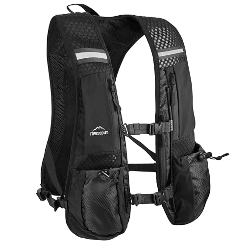 TREKKOUT Adjustable Running Vest for Men & Women | Ultra-Light 5L Hydration Pack | Perfect for Trail Running