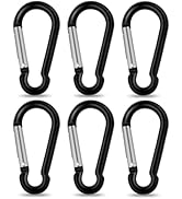 12PCS Carabiner Clips - 60mm/2.36inch Small Caribeana Key Clips Premium Aluminum Keychain Keyring...